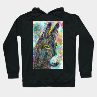 DONKEY watercolor and pencil portrait .2 Hoodie